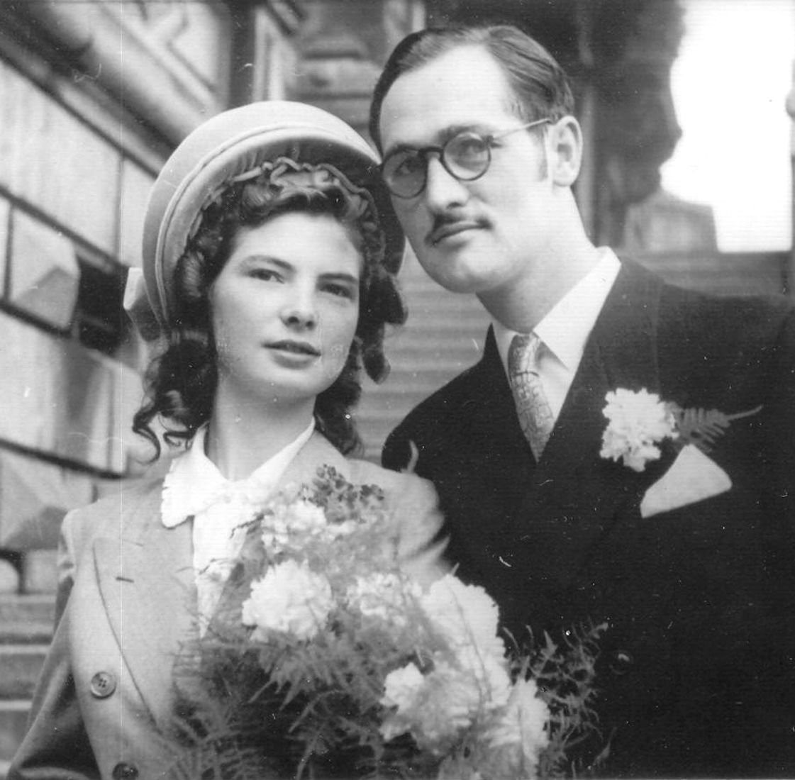 Bruxelles, Anderlecht, mariage en 1948 avec Elisa Van Hoe